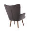 Arela PU Leather Upholstered Accent Chair with Rubberwood Legs-152677398