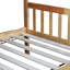 Lit simple en bois d'hévéa avec lit gigogne et conception amovible-1712334081