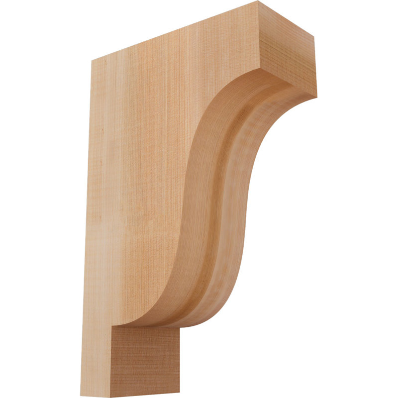 Newport Corbel, H 12 po x l 3,5 po x P 8 po, Cèdre rouge, Lisse