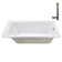 66'' x 34'' Acrylic Soaking Drop-In Bathtub, Drain Included