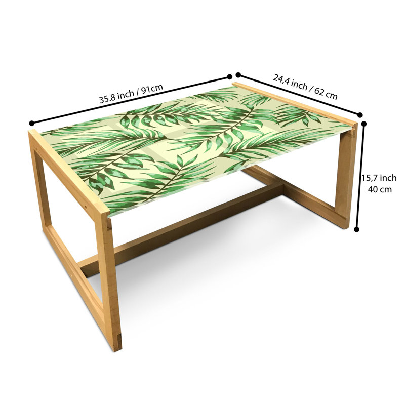 Jaaziah Trestle Coffee Table, 40cm H x 91cm W x 62cm D
