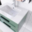 29,9 po Meuble-lavabo mural simple à simple cuve avec plateau en céramique blanche non assemblé