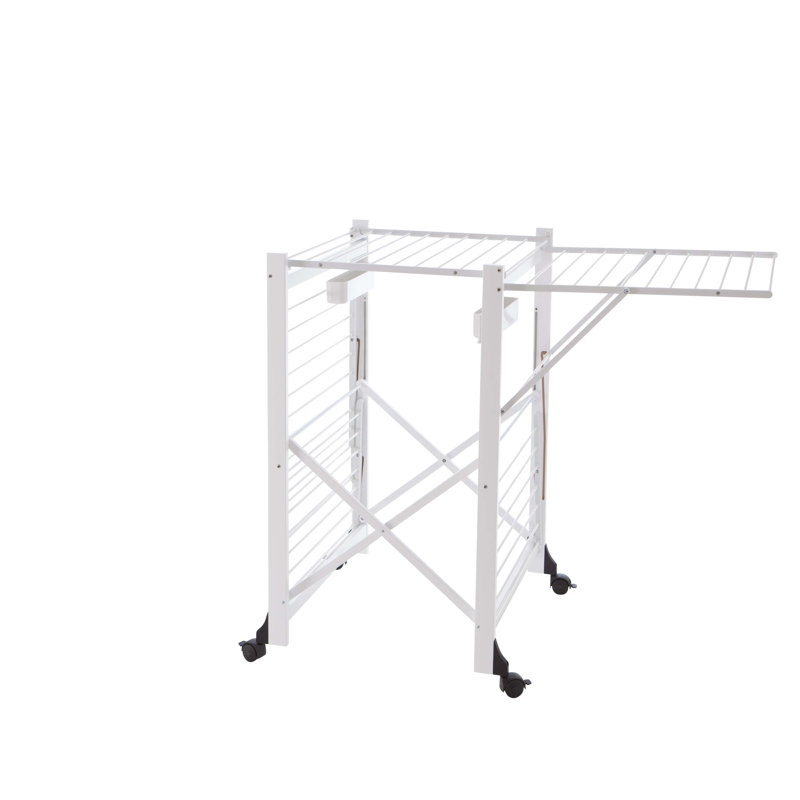 Millwright Wood Foldable Freestanding Drying Rack, White