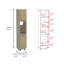 Garde-manger, double porte, six tablettes - pin clair