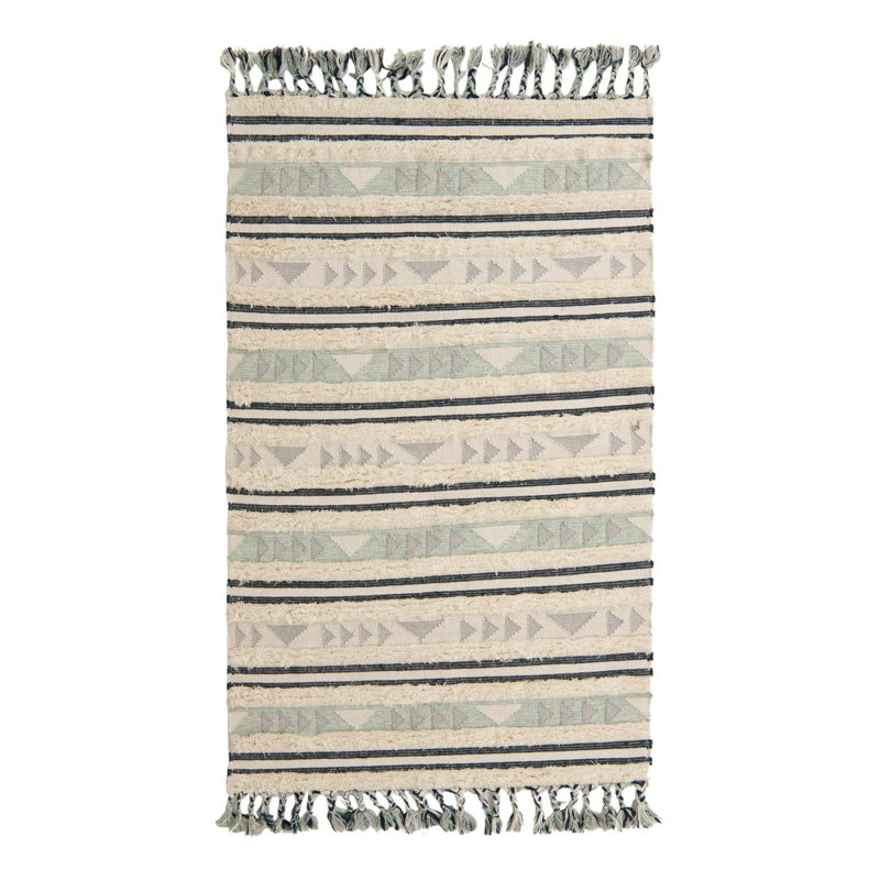 Performance Wool Geometric Indoor Rug, Rectangle 5'1" x 8'