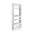 32" White Wood Walk-in Closet with Two Rods