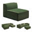 Canapé modulaire contemporain 106 po 106 pièces - 4 pièces canapé surdimensionné en chenille vert olive avec repose-pieds-1383378675-1383378674