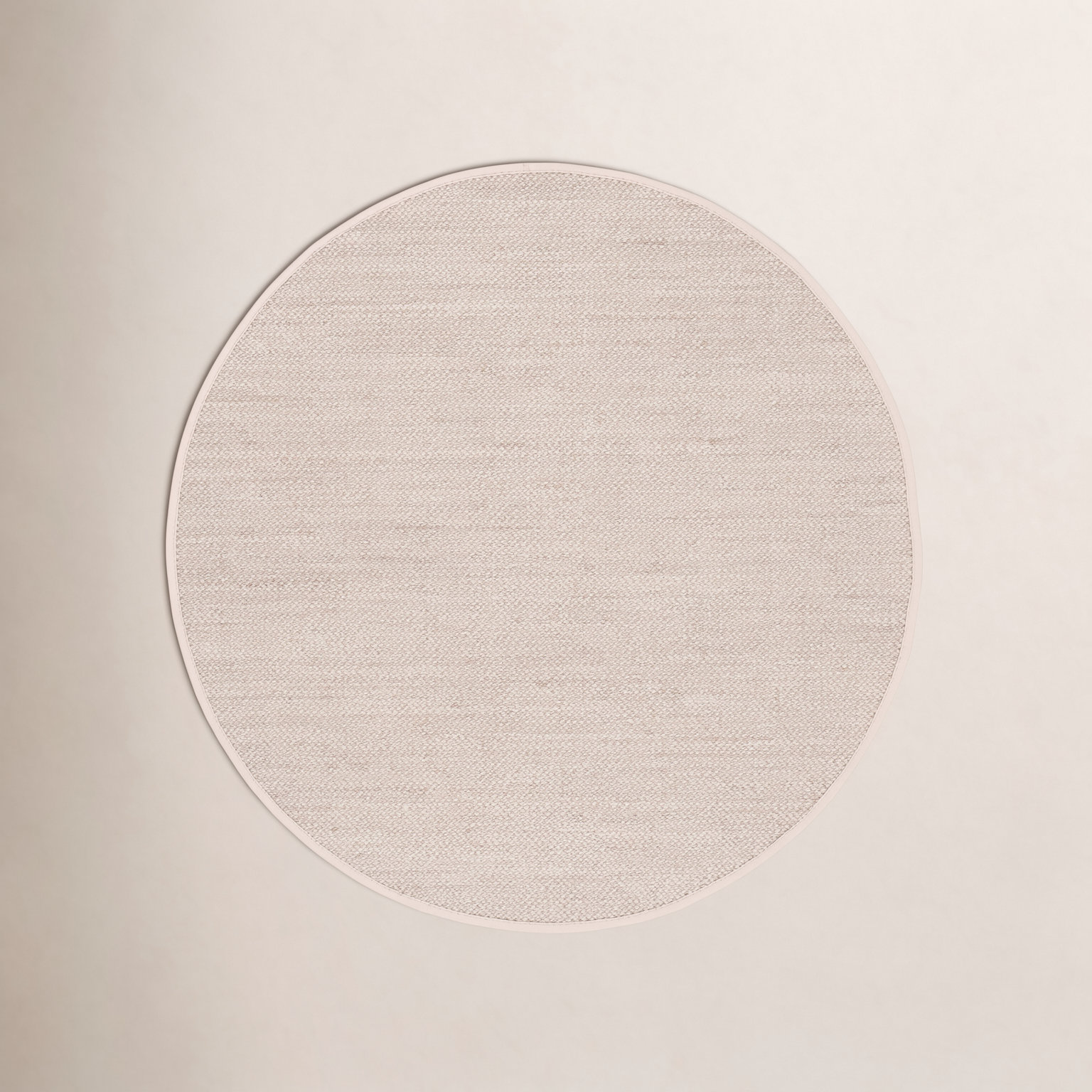 Torbin Marble Beige Jute Rug, Round 8'