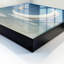 Key storage box, Opens to the left, 30x30x5, White, A subtle night scene with a figure on the moon, 