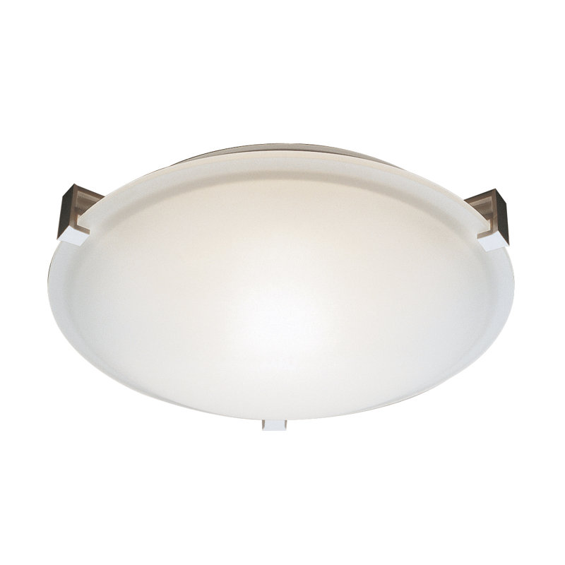 Plafonnier encastré 3 lumières 15 po Karratha, Nickel brossé