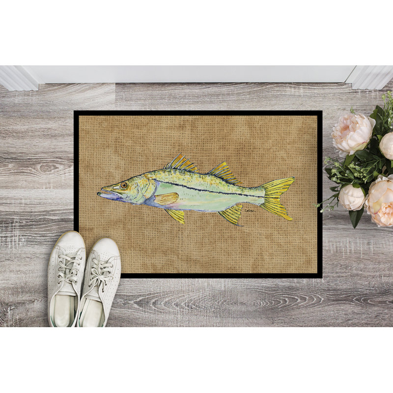 Paillasson Cassini, Rectangle 1 pi 6 po x 2 pi 3 po, Beige/Green