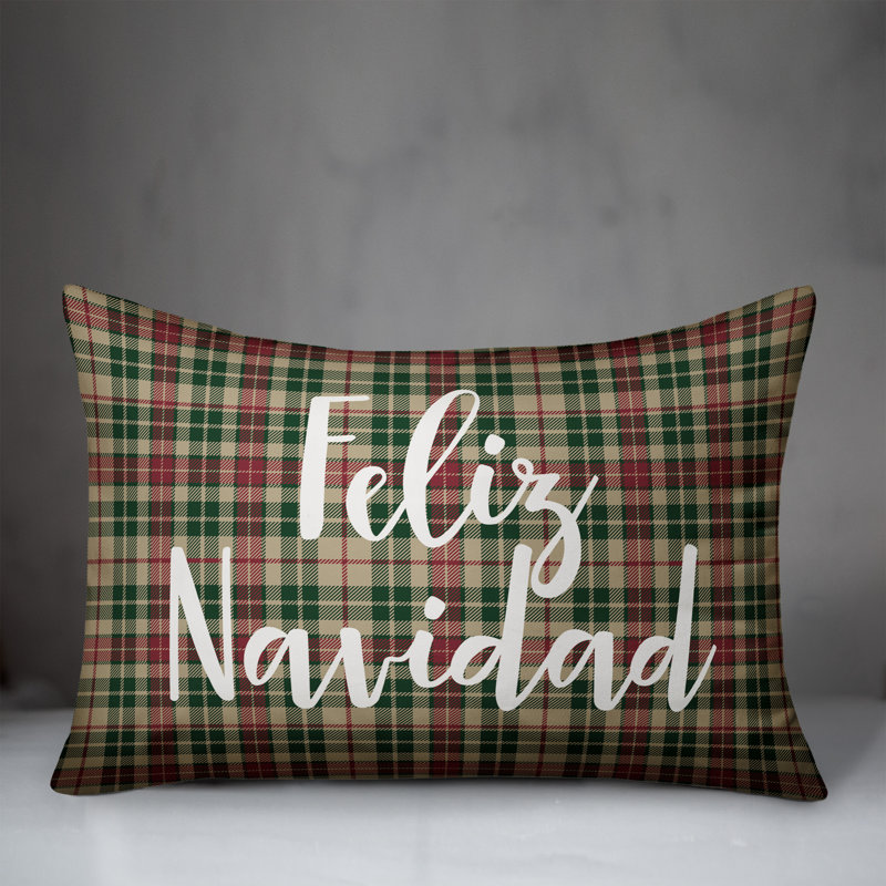  Coussin Feliz Navidad in Tartan