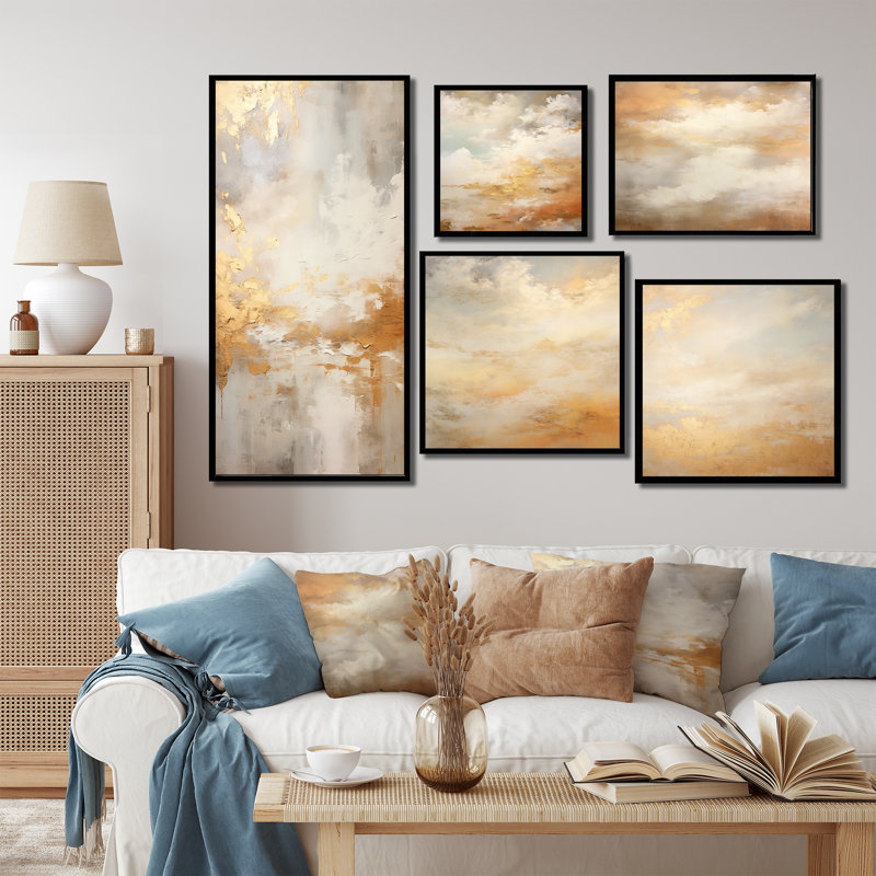 «Magic Sky Simplicity», ensemble d'art mural sur toile Sky, Cadre flottant noir