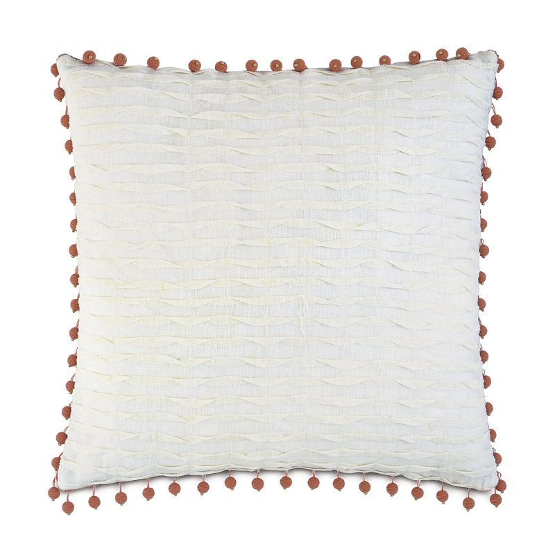 Housse et insert de coussin en lin à motif de perle de renard Yearling, Faux Down