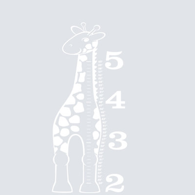 Décalcomanie murale « giraffe growth chart »