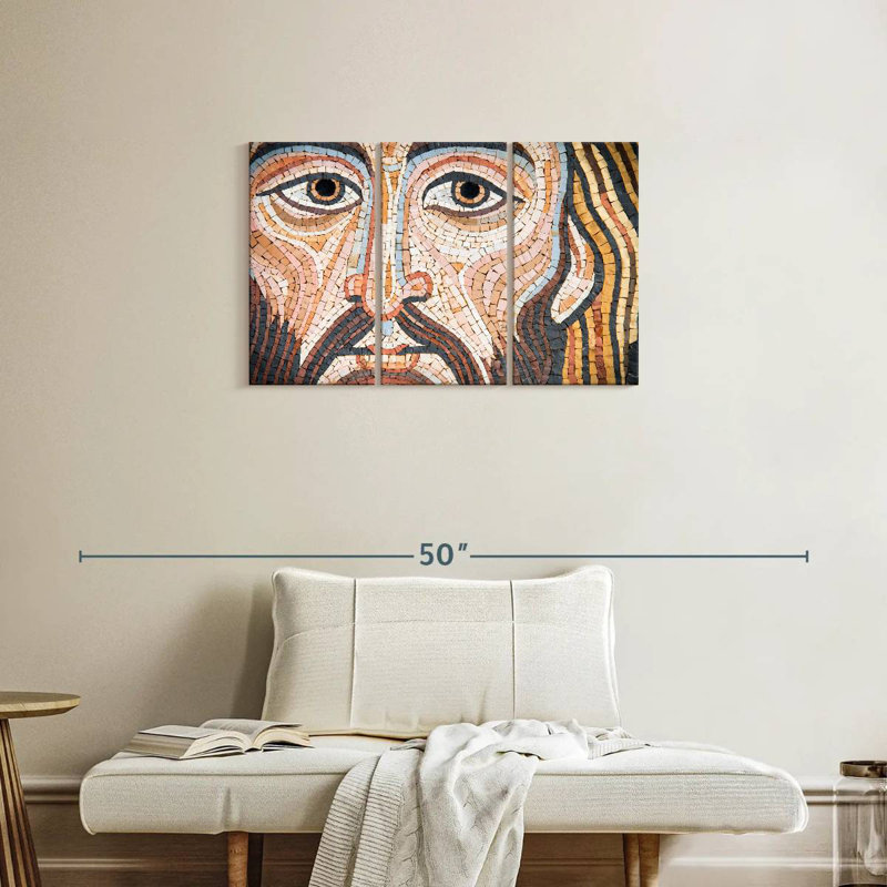 Leisha, Jésus-Christ, mosaïque, H 20 po x l 33 po
