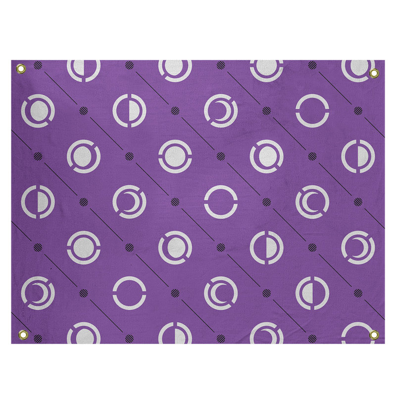 Tapisserie, H 50 po x l 59 po, Mauve / blanc / noir