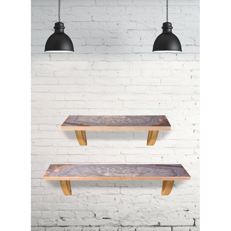 Tablette flottante en bois Hackett Agate