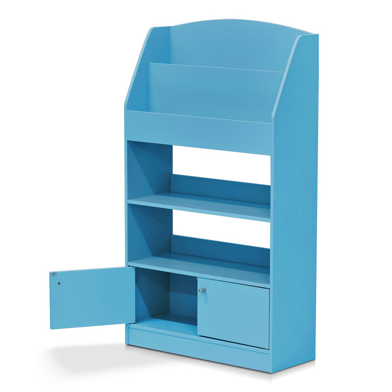 65cm Book, Magazine, Display Storage Cabinet, Light Blue