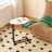 C Table End For Couch And Bedside, White Side With Metal Frame Slide, Functional Everyday Needs Tables, 2 +metal Slide Easily Better Utilization Of Space