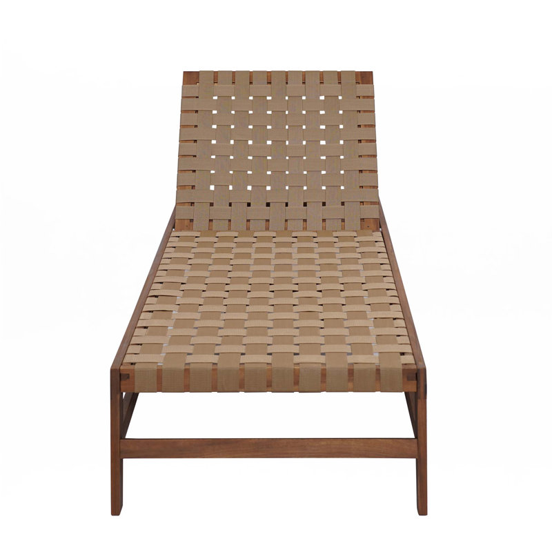 Outdoor Rope Chaise Lounge, Light Brown