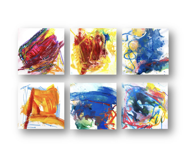 Mineral Series 6 Set I by John Beard - Artist Enhanced Canvas Print, 12" H x 12" W x 2" D, White
