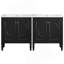 Ensemble de meuble-lavabo 60 po avec lavabo double, lavabo en céramique, portes à fermeture en douceur avec tablette, tiroir de rangement-855377687