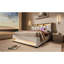 Grand lit avec lumières à DEL et poche latérale pratique - rangement rembourré naturel-84594136-84594149