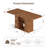 70in Dining Table for 4-8, Expandable Dining Leisure Table with Storage Shelves, 1.38" Thick Top, Scratch-Resistant, Natural Wood Finish, Multi-Use for Dining Room Kitchen Office, Walnut Finish-1908258944