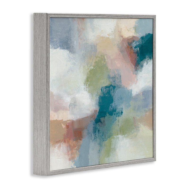 Giclée encadrée de couleurs mélangées colorées, design par Hannah Dawson, Estampe numérique Farmhouse, H 12 po x l 12 po