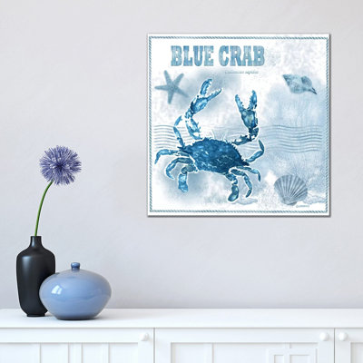 Blue Crab by Giordano Studios - Wrapped Canvas Gallery-Wrapped Canvas Giclée