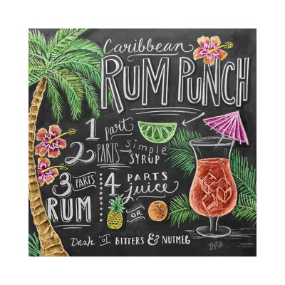 Rum Punch Recipe by Lily & Val - Wrapped Canvas Painting
