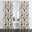 Rideaux de fenêtre abstraits - Rideau à œillets Boho Tribe Contemporary - 1 panneau-49540359-49540354
