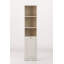 Grande bibliothèque étroite avec armoire, crème