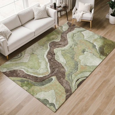 Premium Machine Washable Mayfield AMF2219 abstract Rug