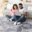 Tapis crème / bleu / médaillon 2 x 3 LOOM & LUXE-987431746