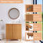 Meuble-lavabo autoportant de 30 po avec lavabo en céramique blanche et tablette ajustable en forme de U