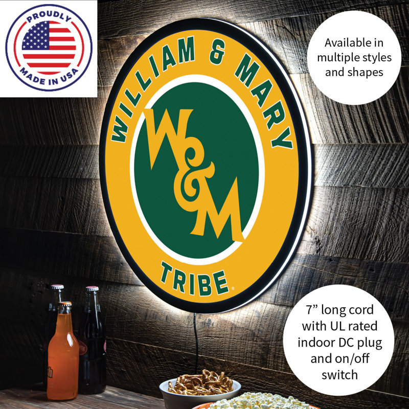William & Mary Round LED Wall Decor with Backlighting