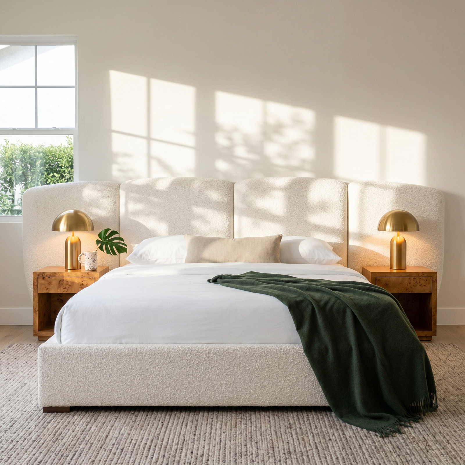 Boucle Platform Bed