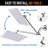 10" Square Stainless Steel High-Pressure Rain Shower Head W/ Adjustable Arm - Chrome Finish