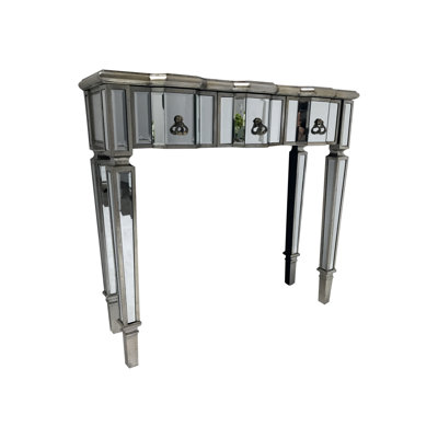 Cuyuna 85cm Glass Top Console Table
