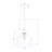 Coolkeeran 1 - Light Gray/Black Single Pendant