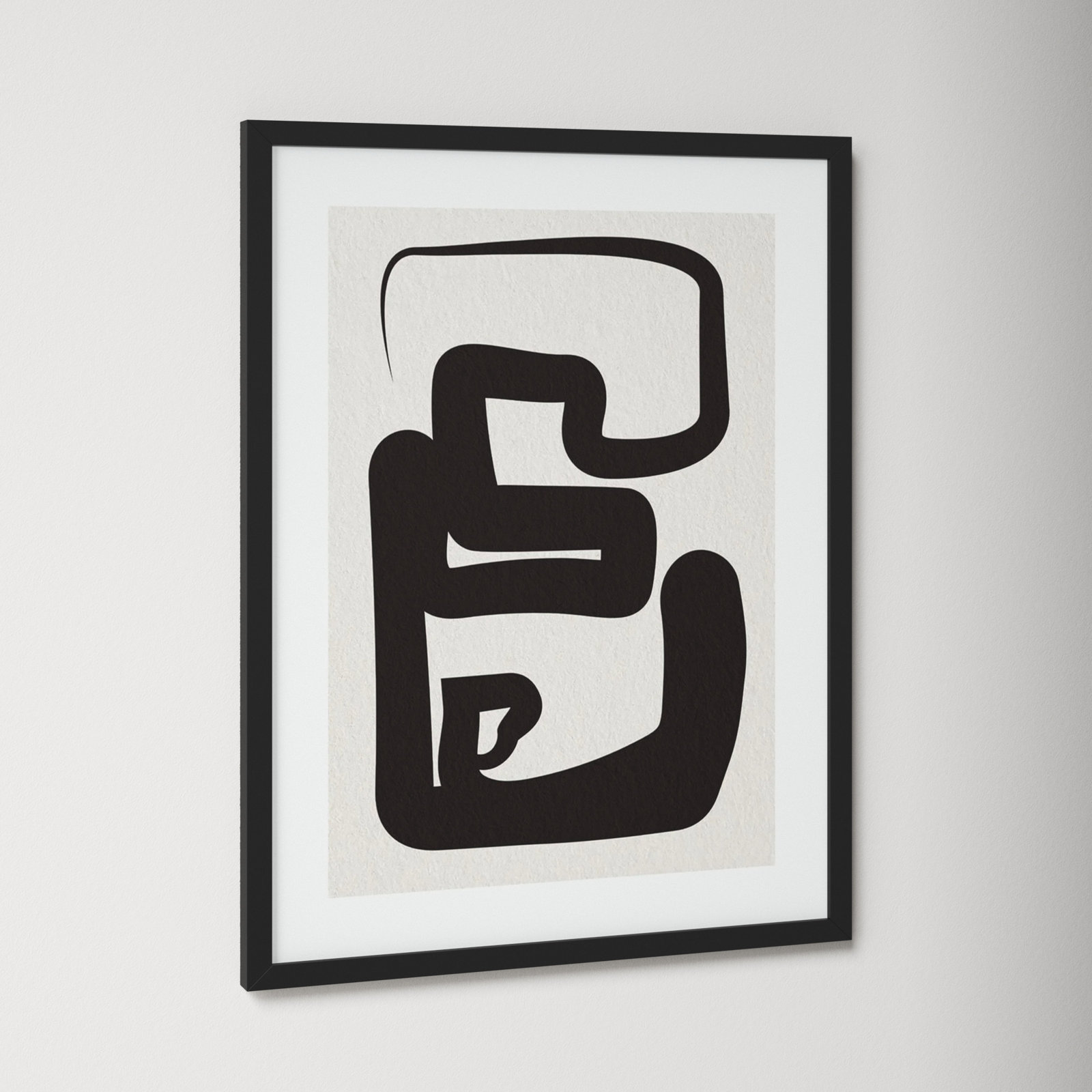 Oneliners-1 by Design Fabrikken, 26.12" H x 20.12" W x 0.88" D, Black Framed Paper