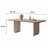 Modern 70.87" Rectangular Dining Table for 6-8 People with Rounded Corners and Stable Pedestal Base