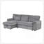 Upholstery Sleeper Sectional Sofa With Storage Bags And 2 Cup Holders  On Arms-118043397