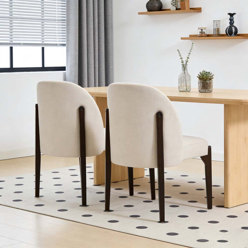 Ensemble de chaises de salle à manger en bois, Beige