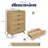  Meadow 5 Drawers Dresser for Bedroom, 30.7" W Modern Chest of Drawers, Wood Drawer Organizer for Clothes, Entryway, Hallway, Nursery or Living Room