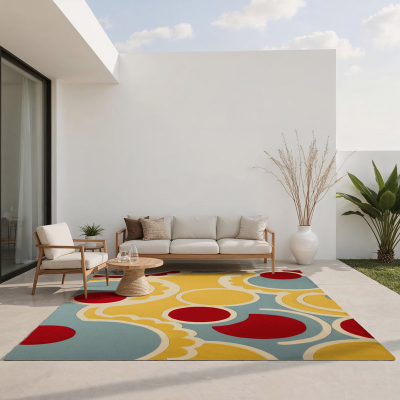 Tapis intérieur et extérieur Daring Zig, Rectangle 1 pi 6 po x 2 pi 6 po
