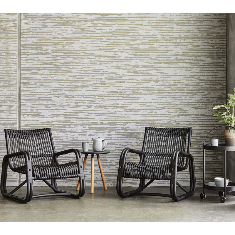 Area Outdoor Round Teak Side Table, Lava Gray