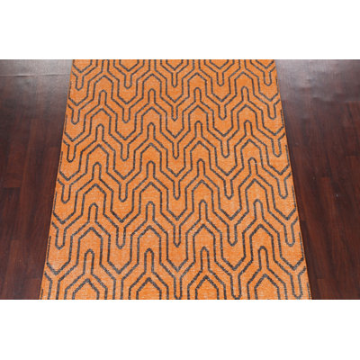 Tapis marocain all-over délavé noué à la main 6 x 9